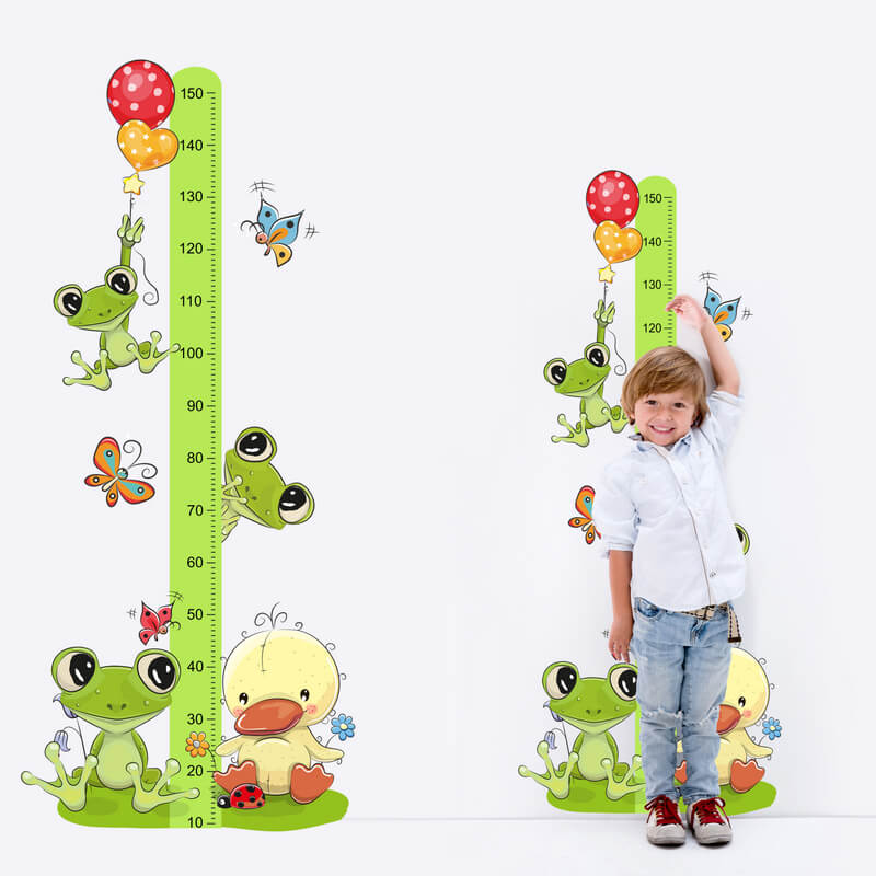 INSPIO-Adesivo in tessuto - Metro per bambini 150 cm con animaletti CUTE2