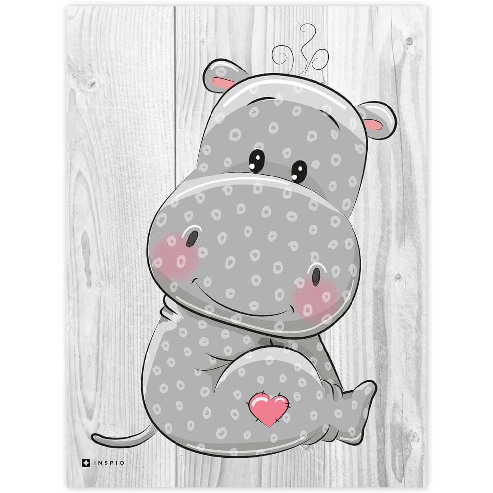 Quadro decorativo per bambini IPPOPOTAMO